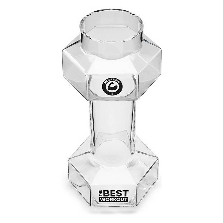 Menkind dumbbell beer glass 600ml, imported from the UK