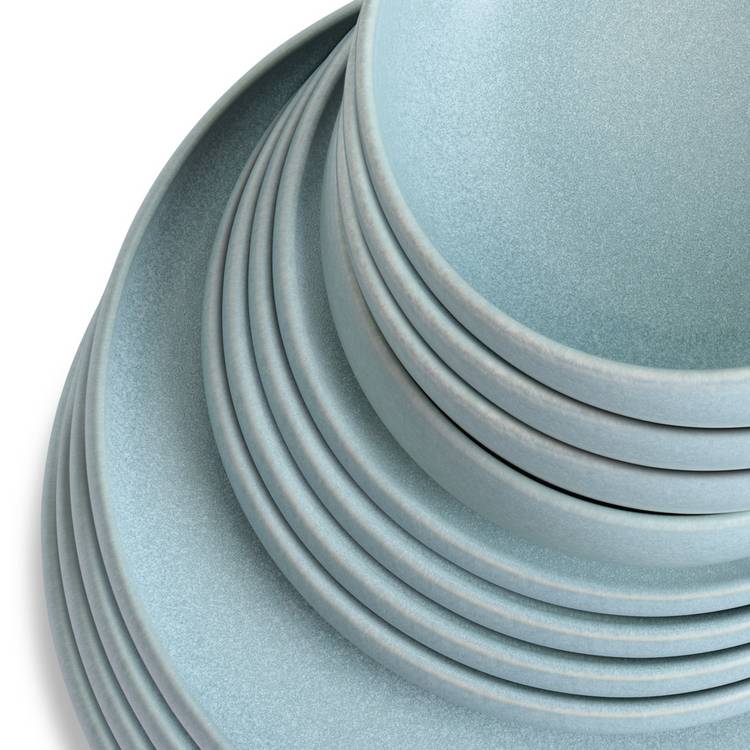 Habitat 12-piece stoneware dinner set in blue, UK version