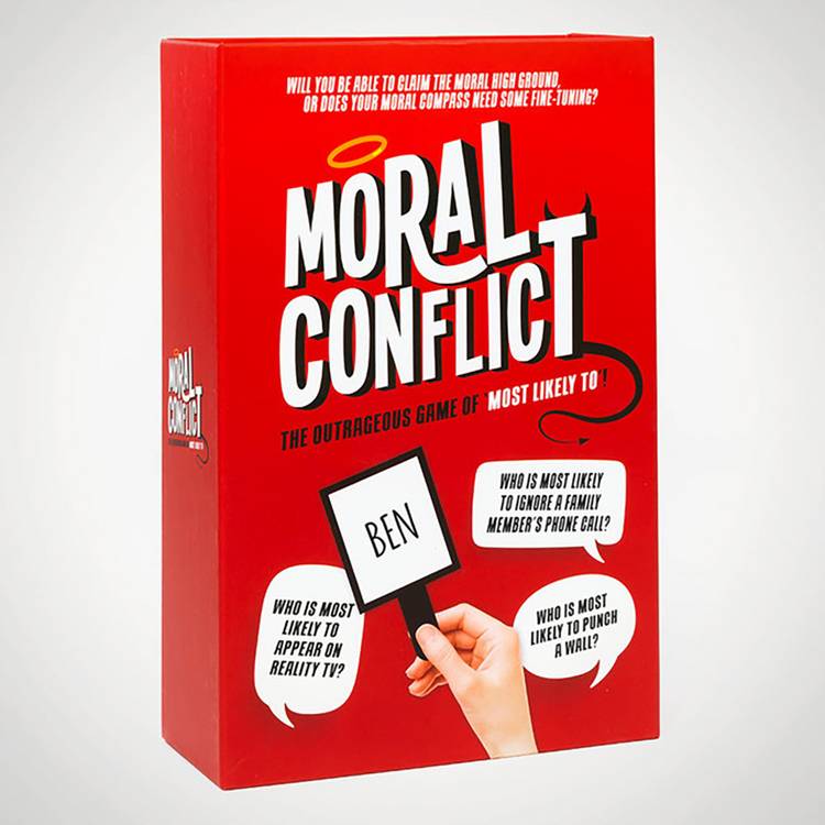 Menkind Moral Conflict party game, UK version