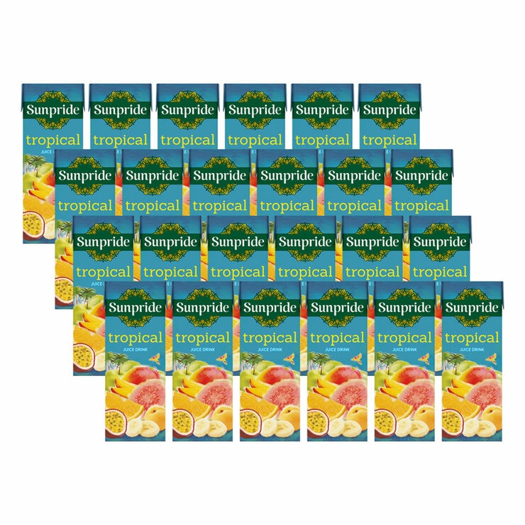 Sunpride tropical juice drink multipack 24 x 250ml, imported from the UK