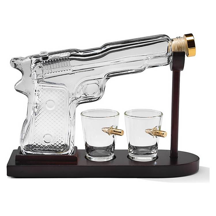 Menkind gun decanter and glasses set 220ml, UK version