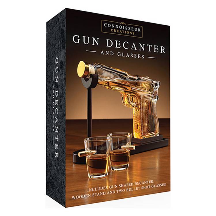 Menkind gun decanter and glasses set 220ml, UK version