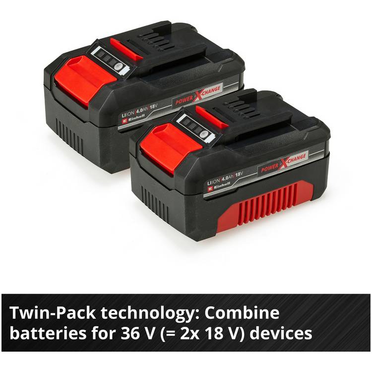 Einhell battery charger kit twin pack 18V 4.0Ah, UK version