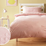 Argos Home kids bedding set waffle heart blush single, imported from the UK
