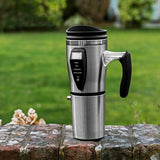 Menkind heated travel mug black 500ml, imported from the UK