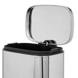 Home rectangular pedal bin 5L chrome, imported from the UK
