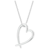 Simply Silver sterling silver heart pendant necklace 40.6cm chain, imported from the UK