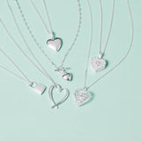 Simply Silver sterling silver heart pendant necklace 40.6cm chain, imported from the UK