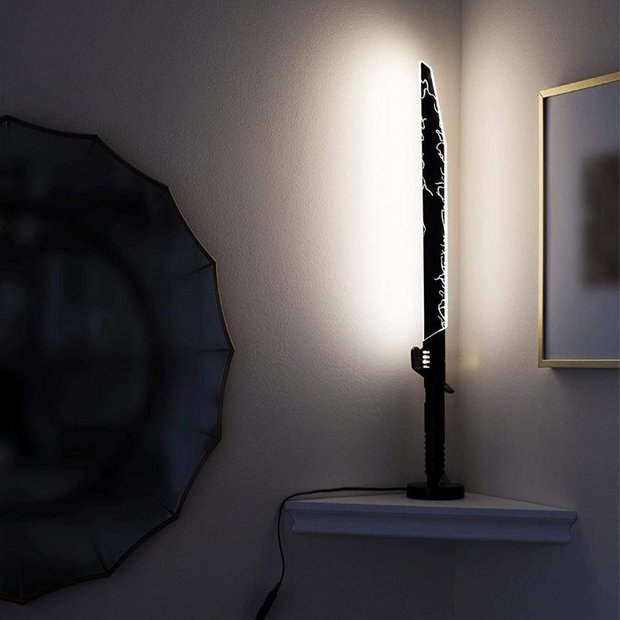 Menkind Dark Saber desk light 59cm, imported from the UK