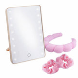 Sensio LED mirror and hair accessory gift set - British brand