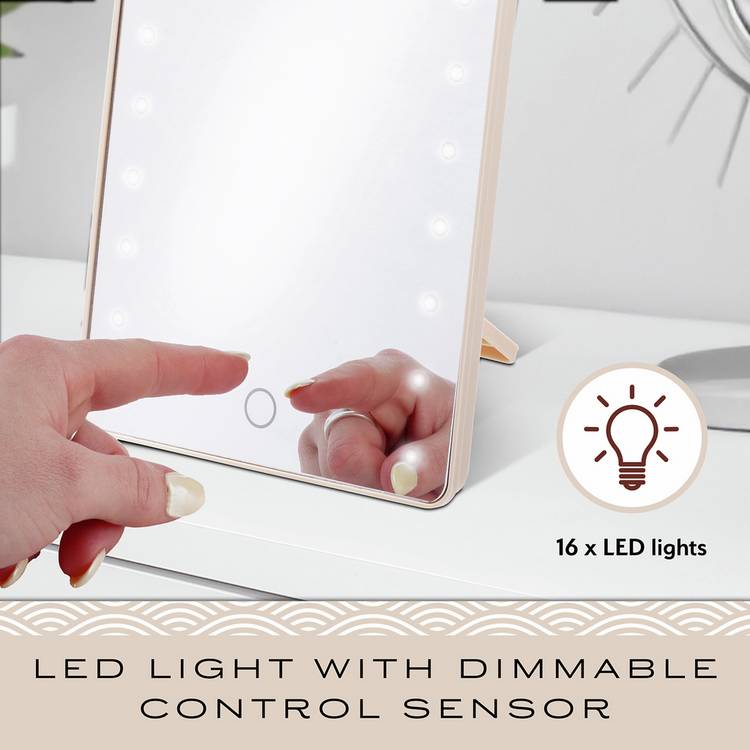 Sensio LED mirror and hair accessory gift set - British brand