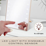 Sensio LED mirror and hair accessory gift set - British brand