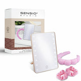Sensio LED mirror and hair accessory gift set - British brand