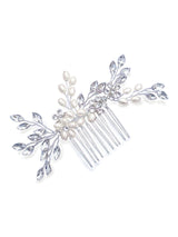 Next Ivory & Co Silver Pearl Shimmer Crystal Hair Comb 12.5cm- Buy online at McGrocer