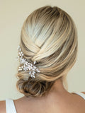 Ivory & Co Silver Pearl Shimmer Crystal Hair Comb 12.5cm, UK version