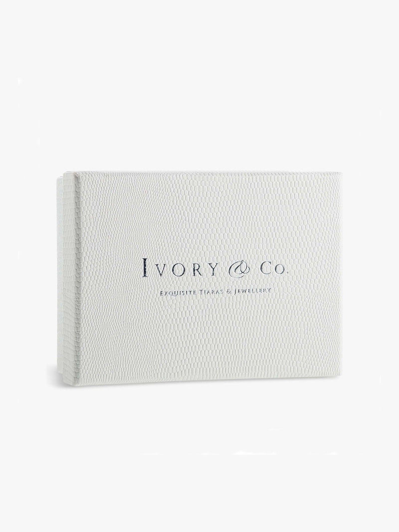 Ivory & Co Silver Pearl Shimmer Crystal Hair Comb 12.5cm, UK version