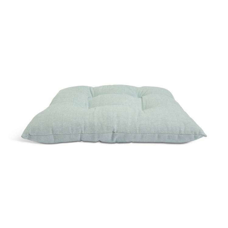 Habitat Chambray seat cushions pack of 2 duck egg 40cm, UK version