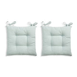 Habitat Chambray seat cushions pack of 2 duck egg 40cm, UK version
