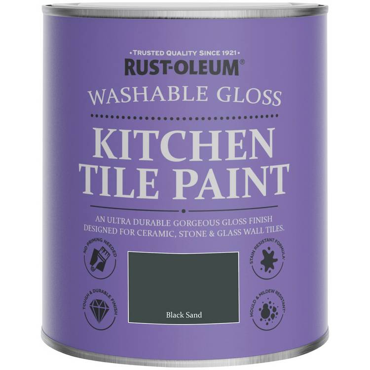 Rust-Oleum tile paint Black Sand 750ml, imported from the UK