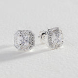 Argos Revere Sterling Silver Vintage Cubic Zirconia Halo Stud Earrings- Buy online at McGrocer