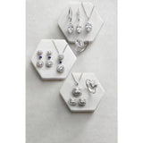 Revere sterling silver cubic zirconia halo stud earrings, UK version