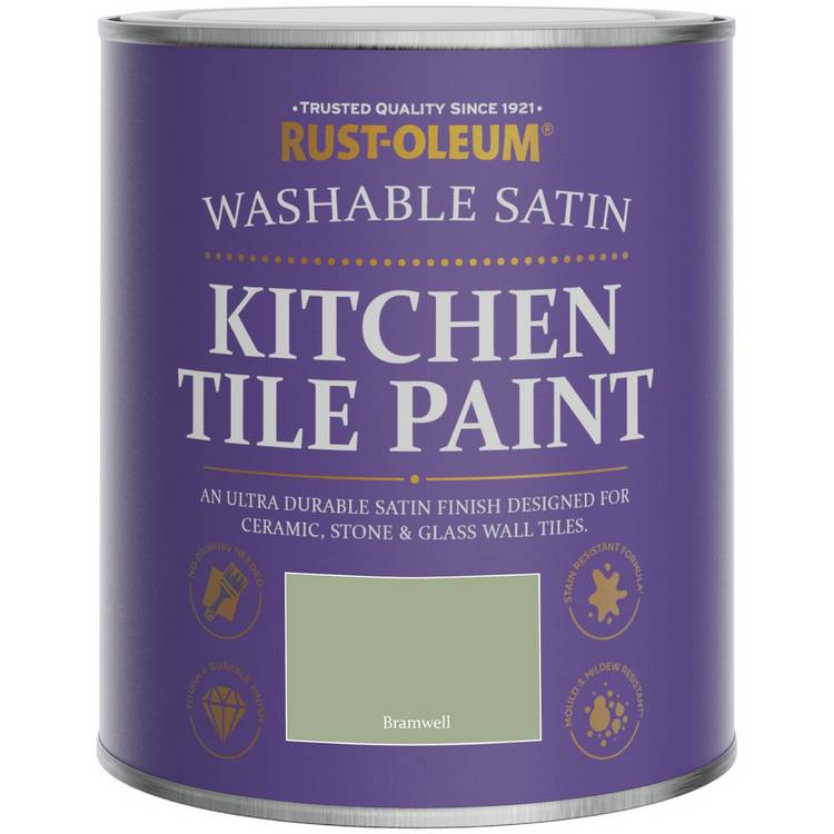 Rust-Oleum Bramwell green tile paint 750ml, imported from the UK