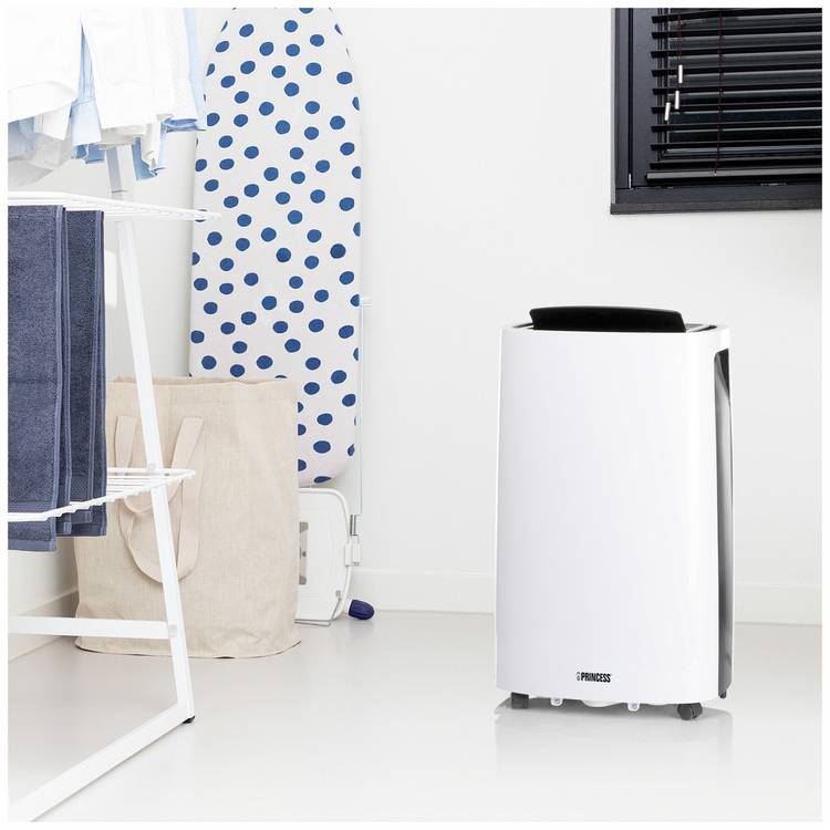 Princess 16L dehumidifier portable castor wheels - British product