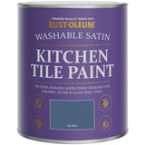 Rust-Oleum Kitchen Tile Satin Paint Ink Blue 750ml, imported from the UK