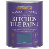 Rust-Oleum Kitchen Tile Satin Paint Ink Blue 750ml, imported from the UK