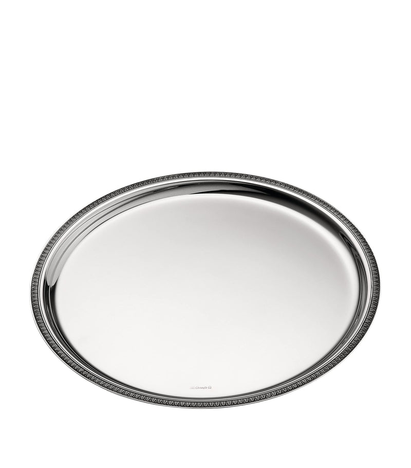 Christofle Malmaison Round Tray 30cm - British product