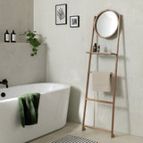 Habitat towel ladder and mirror natural mango wood, imported from the UK