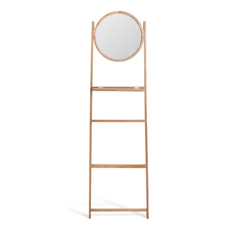 Habitat towel ladder and mirror natural mango wood, imported from the UK