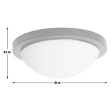 Argos Home black bathroom flush ceiling light 28cm, imported from the UK