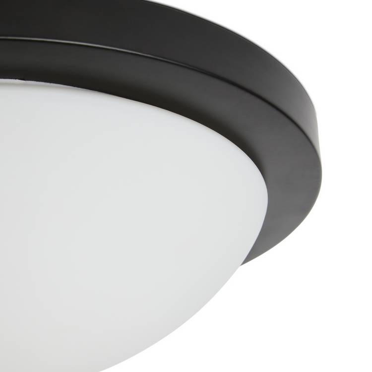 Argos Home black bathroom flush ceiling light 28cm, imported from the UK