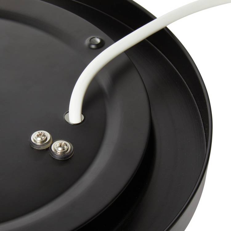 Argos Home black bathroom flush ceiling light 28cm, imported from the UK