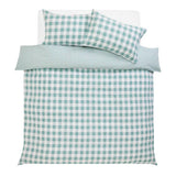 Argos Home seersucker bedding set blue check single, UK version