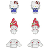 Hello Kitty stud earring set pack of 3 (British brand)