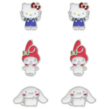 Hello Kitty stud earring set pack of 3 (British brand)