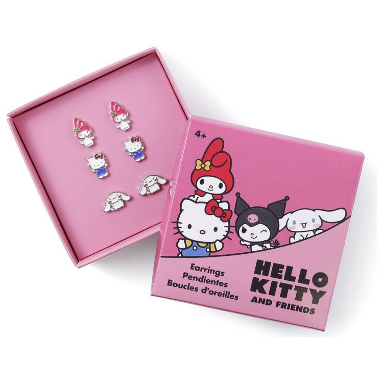 Hello Kitty stud earring set pack of 3 (British brand)