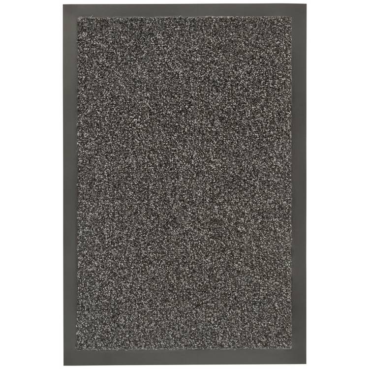 Mighty Mats grey short pile doormat 60x40cm - British product