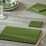 Argos Habitat Faux Leather Placemat and Coaster Set - Forest Green- Buy online at McGrocer