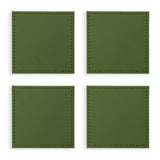 Habitat faux leather placemats and coasters set forest green - British product