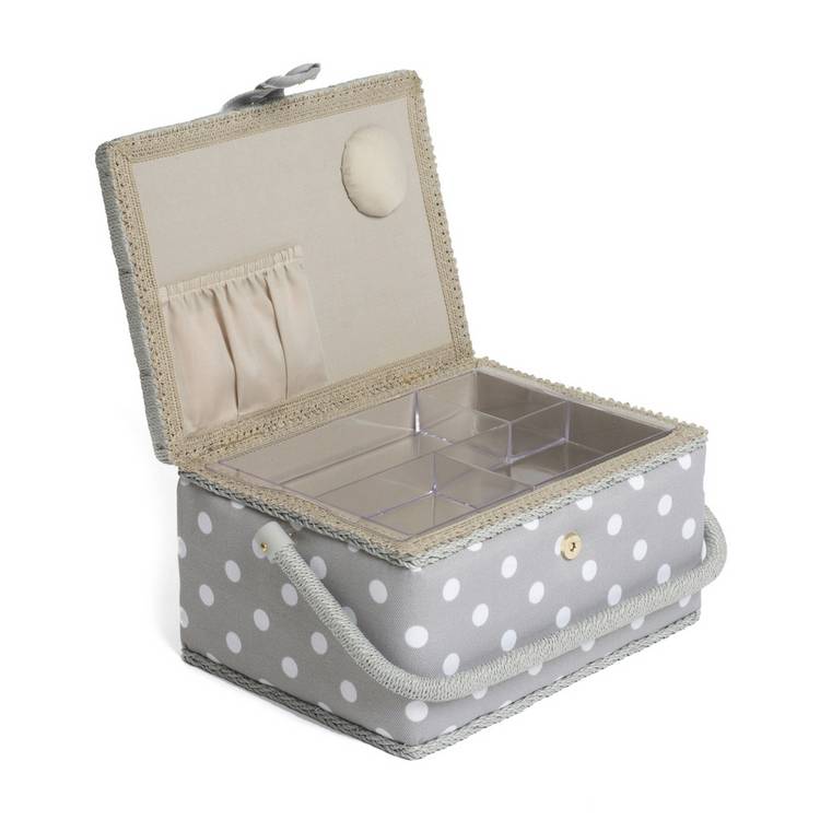 Hobby Gift sewing box medium grey, imported from the UK