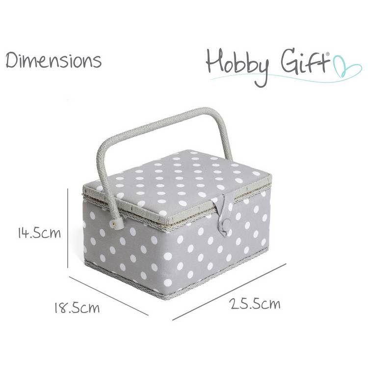 Hobby Gift sewing box medium grey, imported from the UK