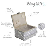 Hobby Gift sewing box medium grey, imported from the UK