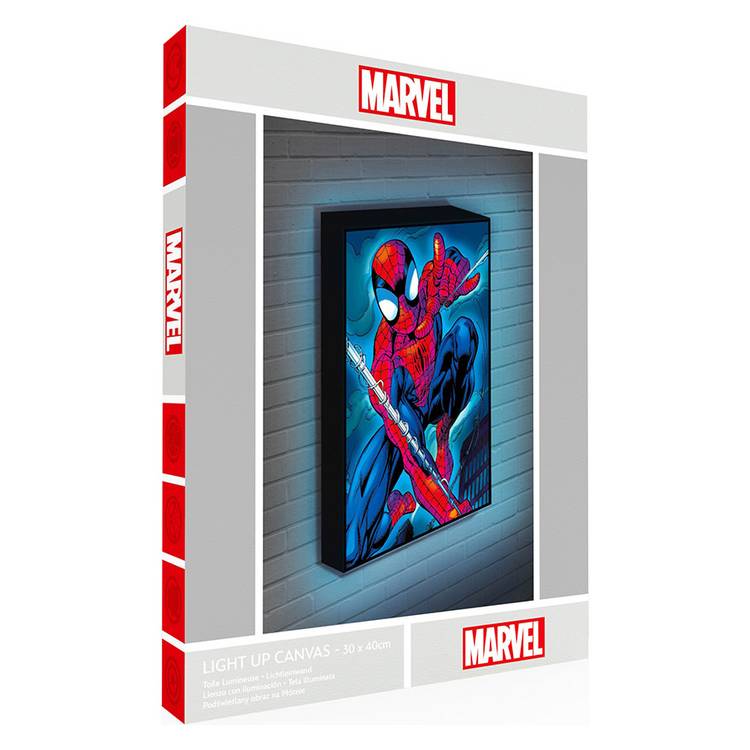Menkind Marvel Spider-Man light up canvas 40x30cm, UK version