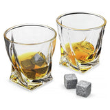 Menkind twisted glass set with ice stones 500ml - British product
