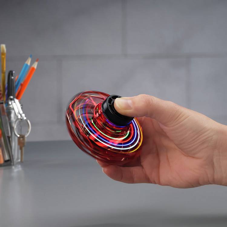 Menkind Red Vortex Spinner fidget toy with LED lights - British product