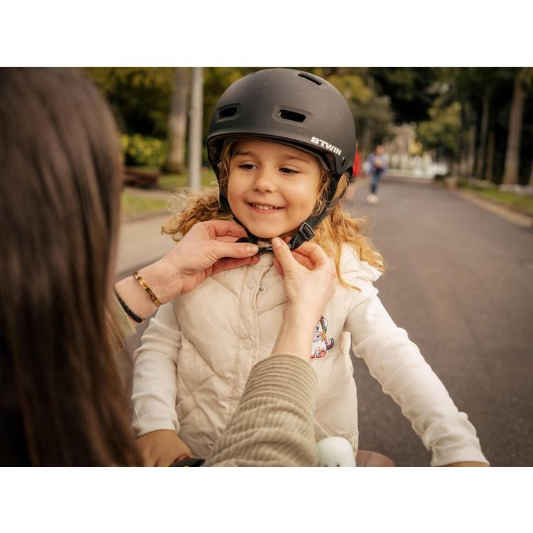 Decathlon kids bike helmet 500 black size S - British product