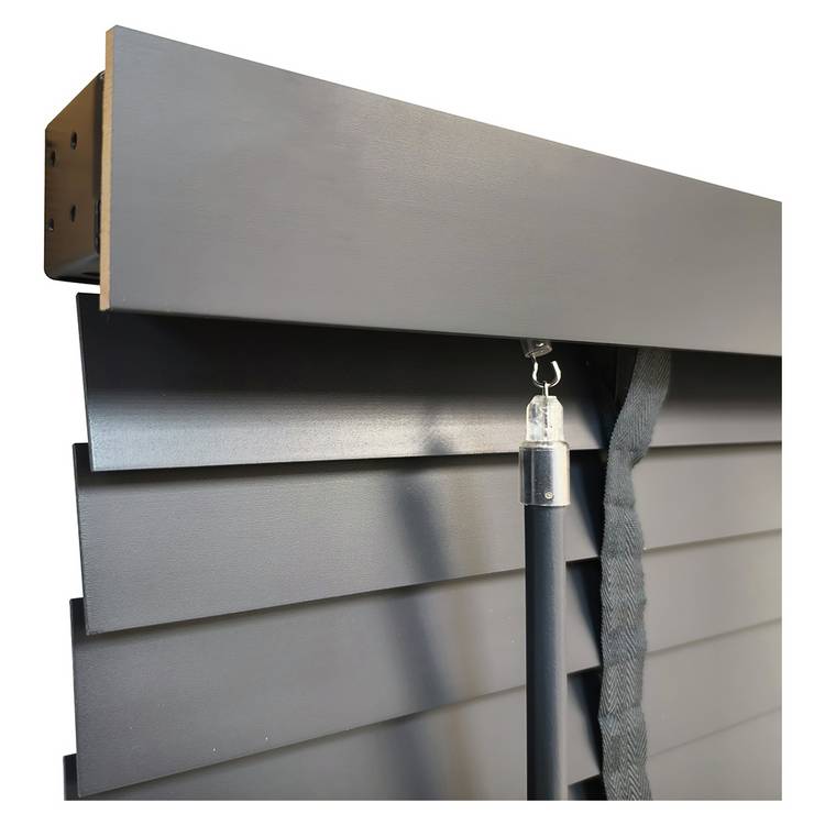 Little Black Book Basswood Grey Venetian blind 60cm, UK version